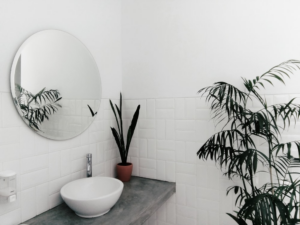 A sanitized restroom to avoid virus transmission.