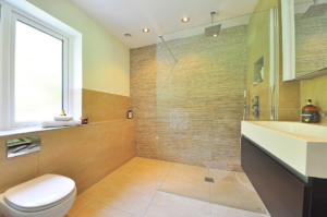 A clean and sanitized bathroom