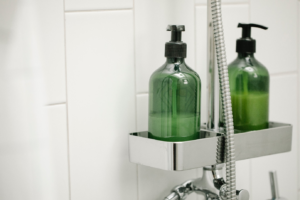 dispensers on a shower system